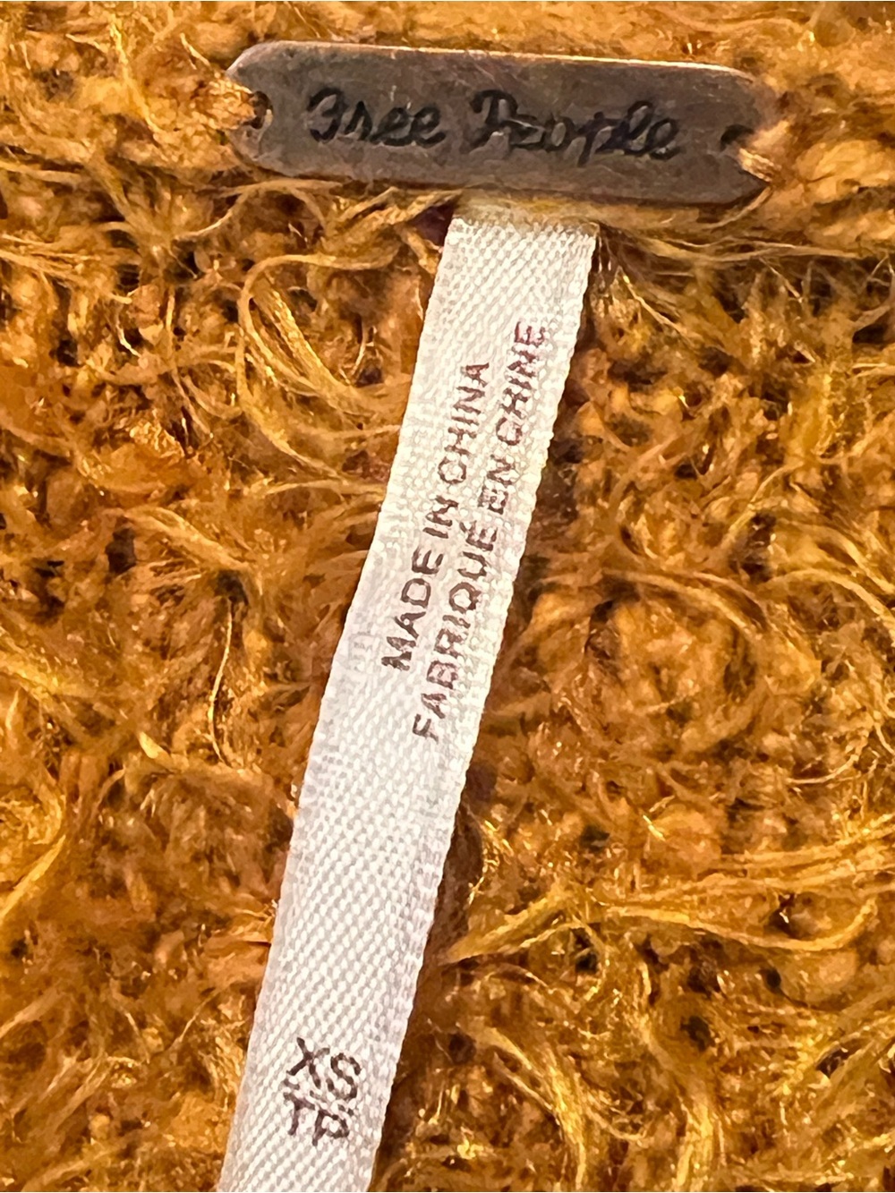 Free People Light As A Feather Shaggy Hooded Pullover in Rusty Brown - Picture 3 of 5